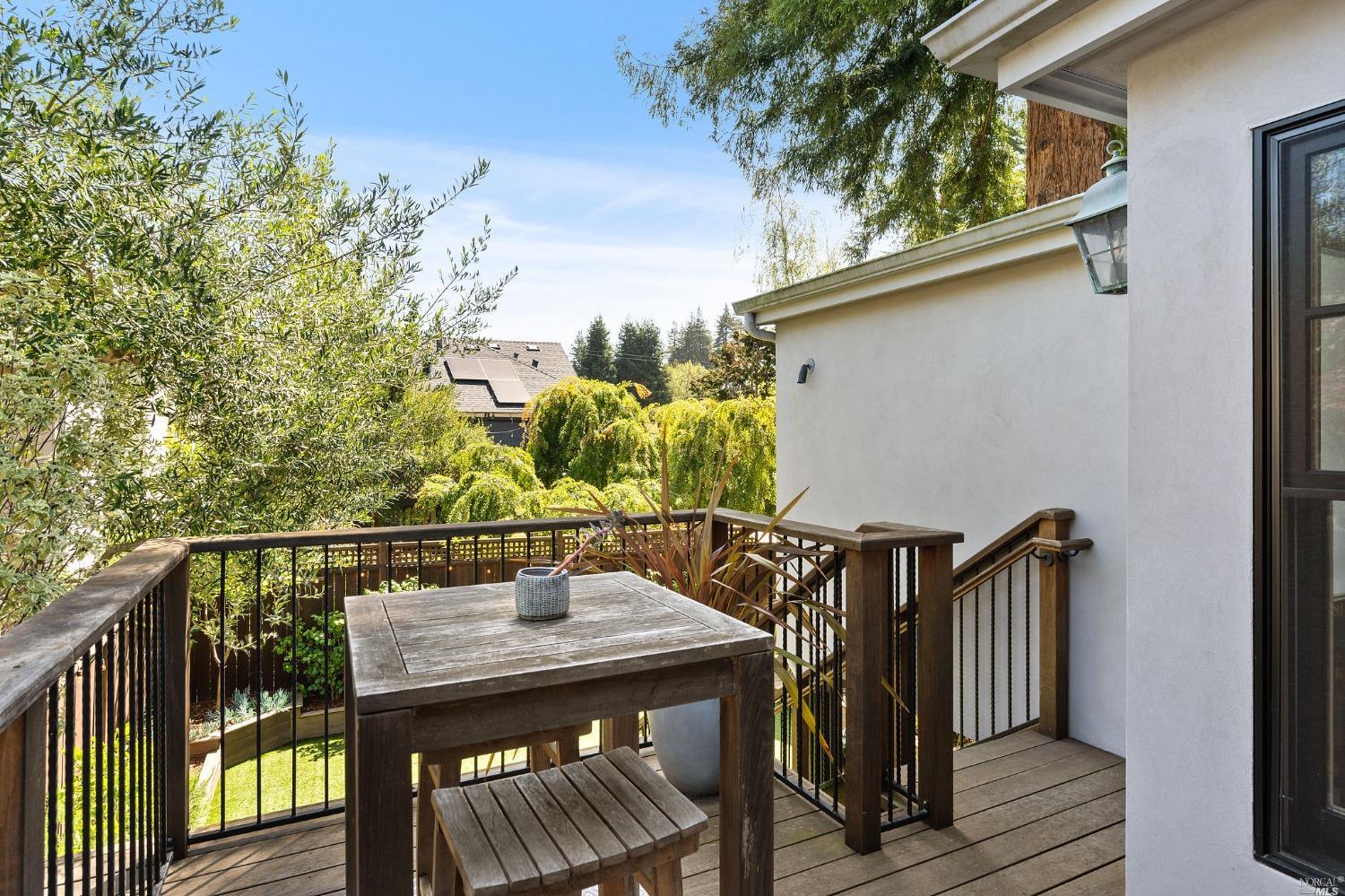 16 Hill Street Mill Valley, CA 94941 - Photo 12 of 55 a view of balcony with furniture and wooden floor