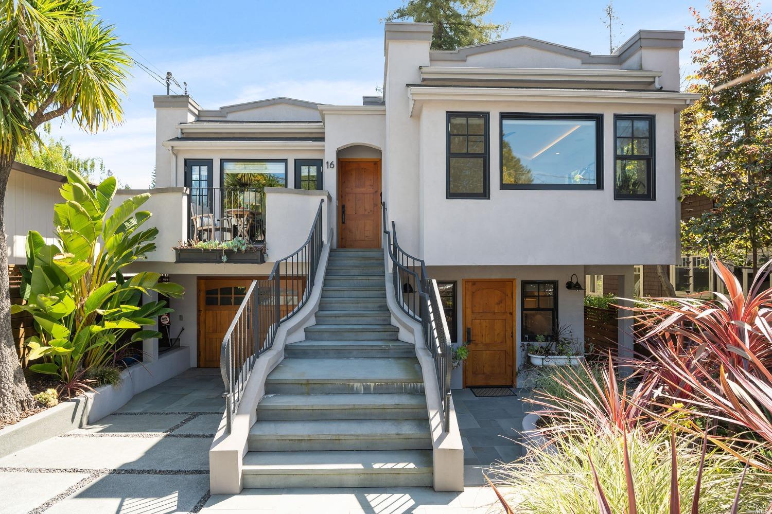 16 Hill Street Mill Valley, CA 94941 - Photo 2 of 55 a front view of house with a garden