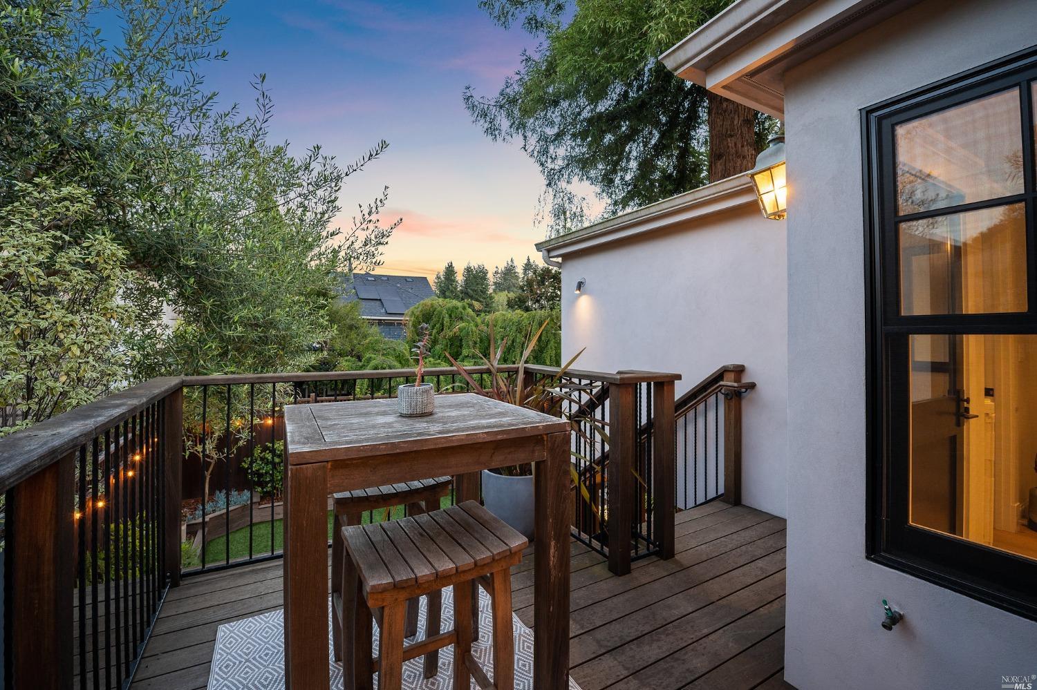 16 Hill Street Mill Valley, CA 94941 - Photo 47 of 55 a balcony view with a seating space