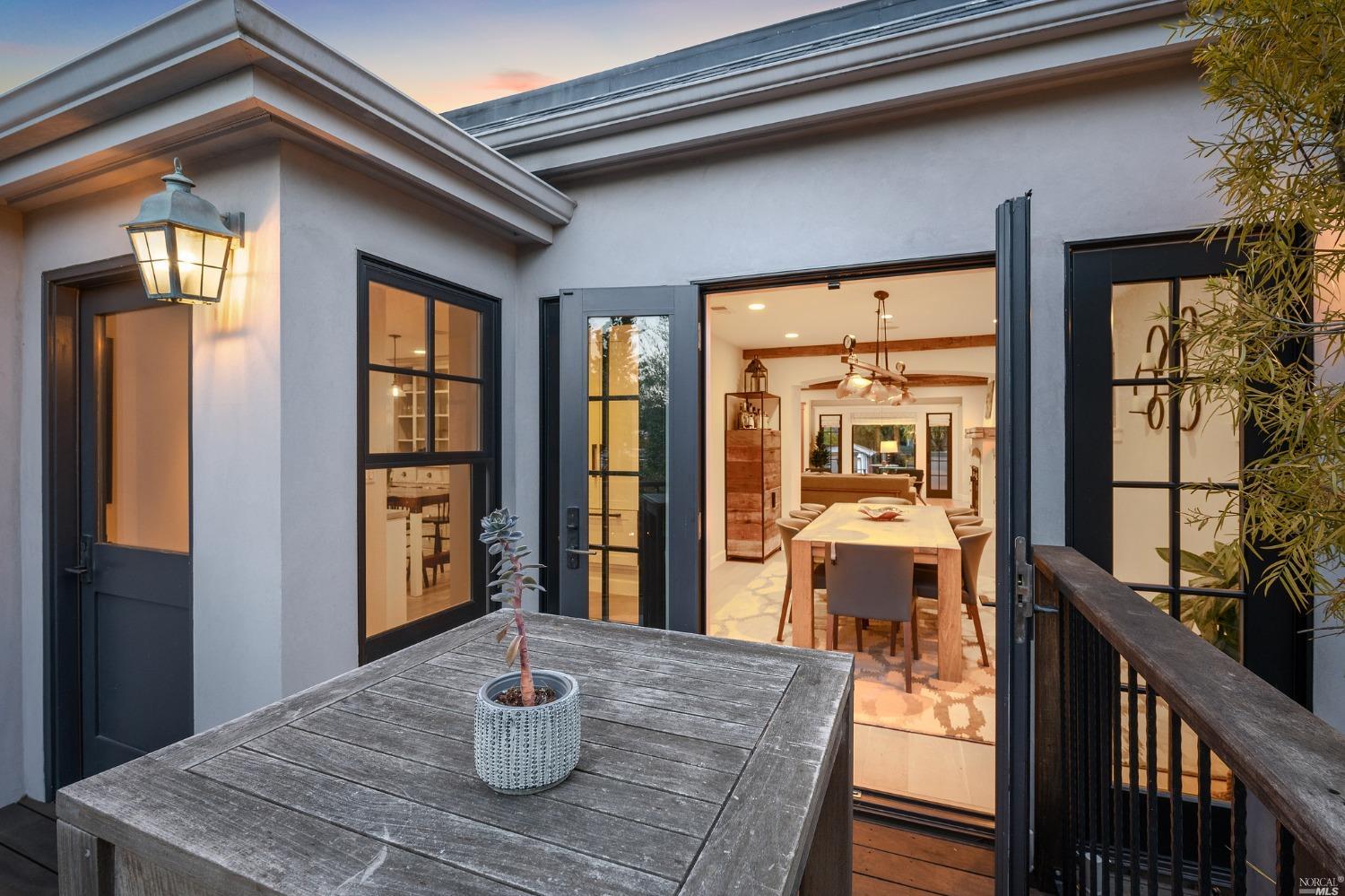 16 Hill Street Mill Valley, CA 94941 - Photo 48 of 55 a dining room with furniture and wooden floor