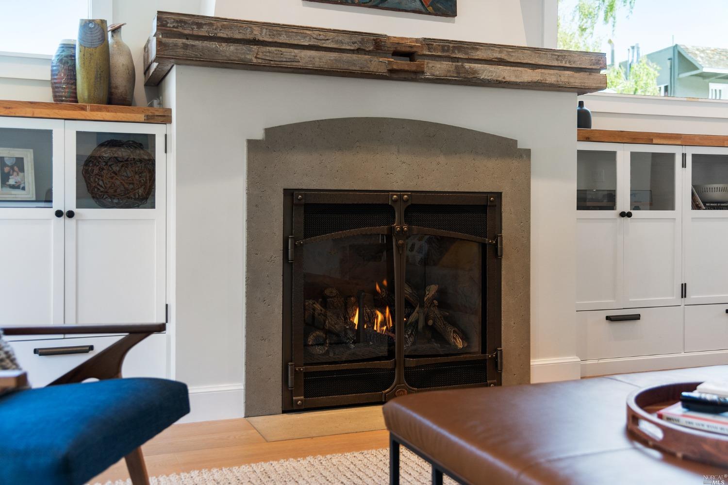 16 Hill Street Mill Valley, CA 94941 - Photo 6 of 55 a living room with furniture and a fireplace