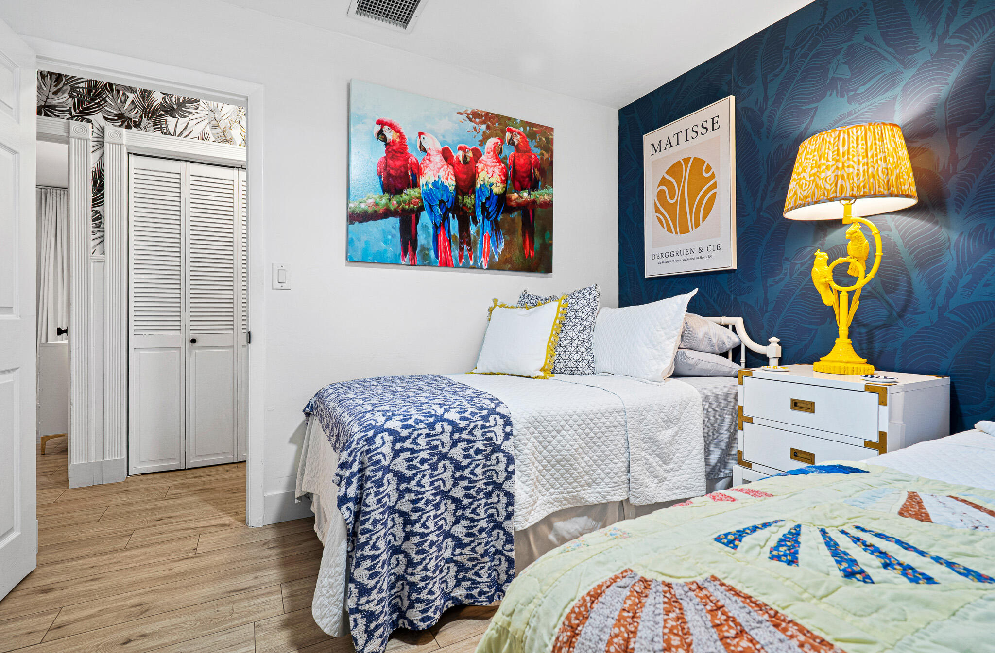 520 Flotilla Road North Palm Beach, FL 33408 - Photo 15 of 30 a bedroom with bed and wall painting on the wall