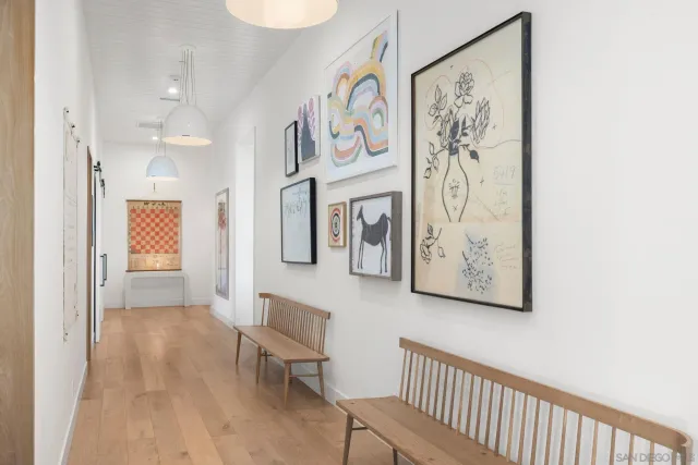 a view of a hallway with interior of the house