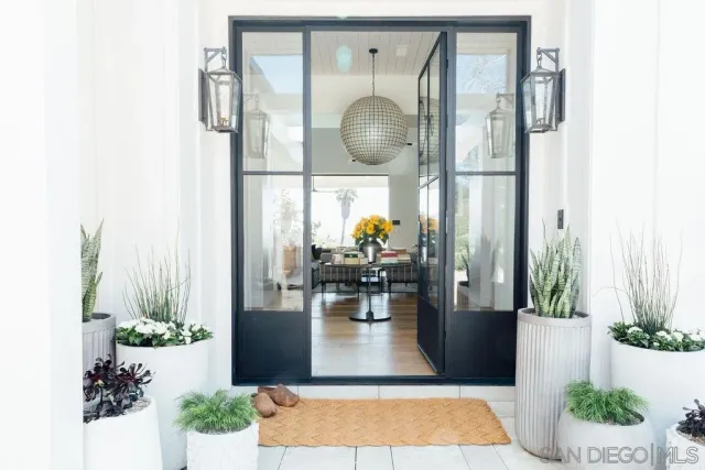 a view of living room and patio