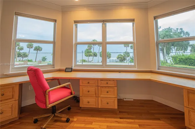 a view of livingroom with furniture and wooden floor