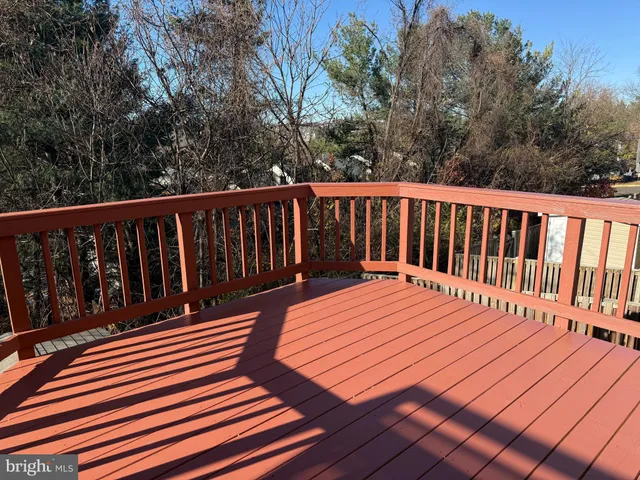 a view of wooden deck