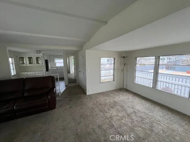 an empty room with closet