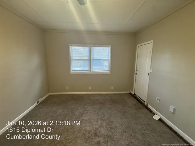 an empty room with a window