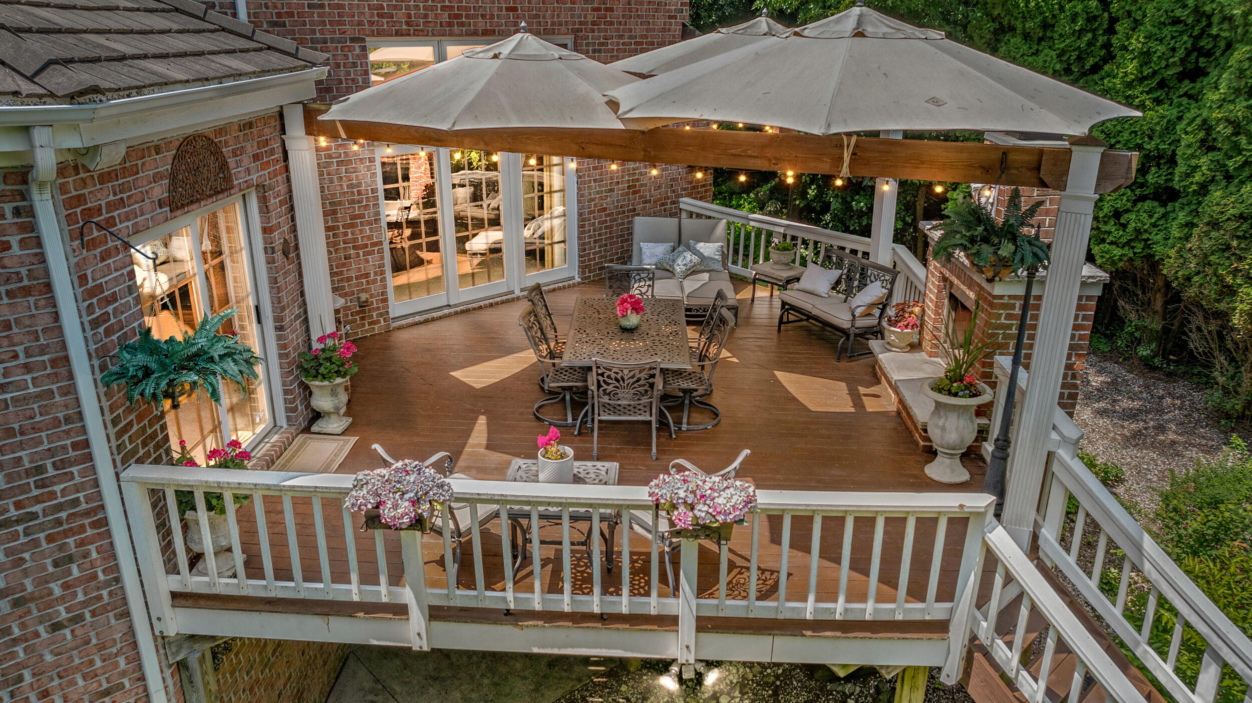 N27W5230 Hamilton Road Cedarburg, WI 53012 - Photo 53 of 67 Twilight Drone 2-Story Deck