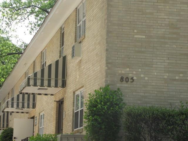 a view of a brick wall