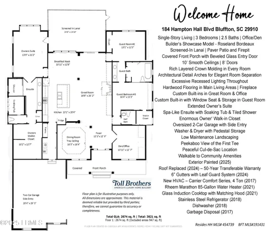 $798,000 | 184 Hampton Hall Boulevard, Bluffton, SC 29910