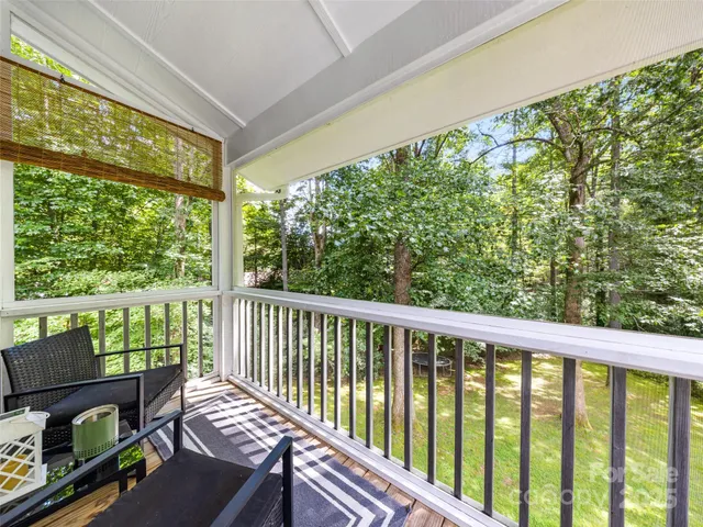 a view of a two chair in the balcony