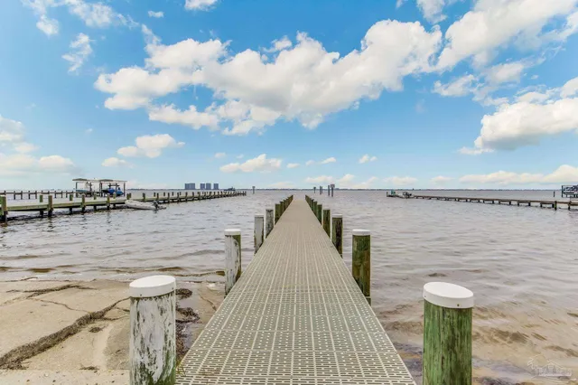 a view of a lake from a balcony