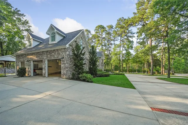 front view of a building with a yard