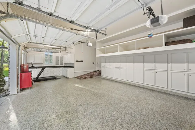 a view of a room with racks