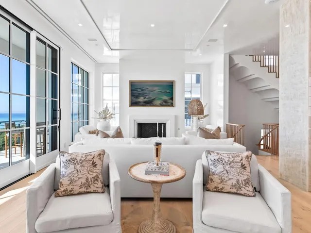 a living room with furniture and window