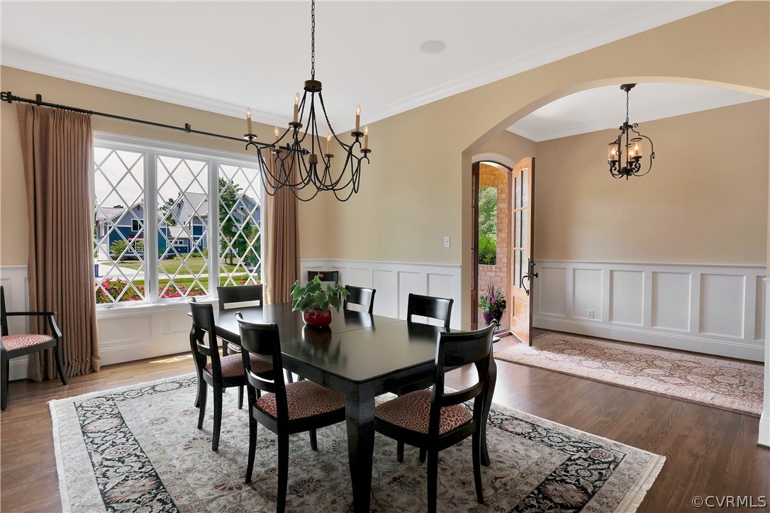 13430 Stonegate Road Midlothian, VA 23113 - Photo 5 of 35 a view of a dining room with furniture window and wooden floor
