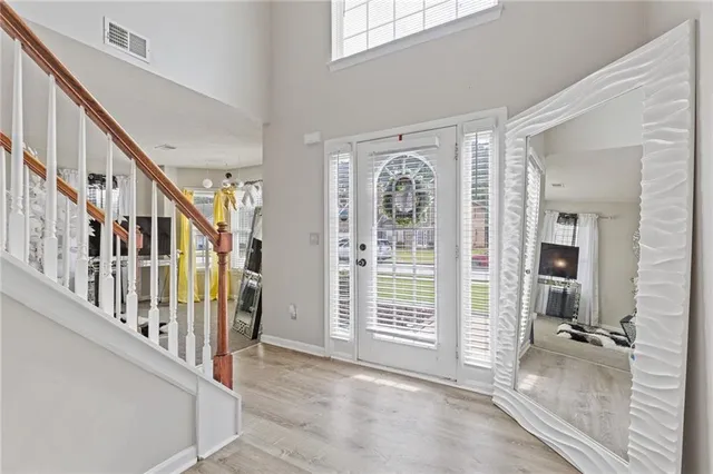 en view interior of the house and wooden floor
