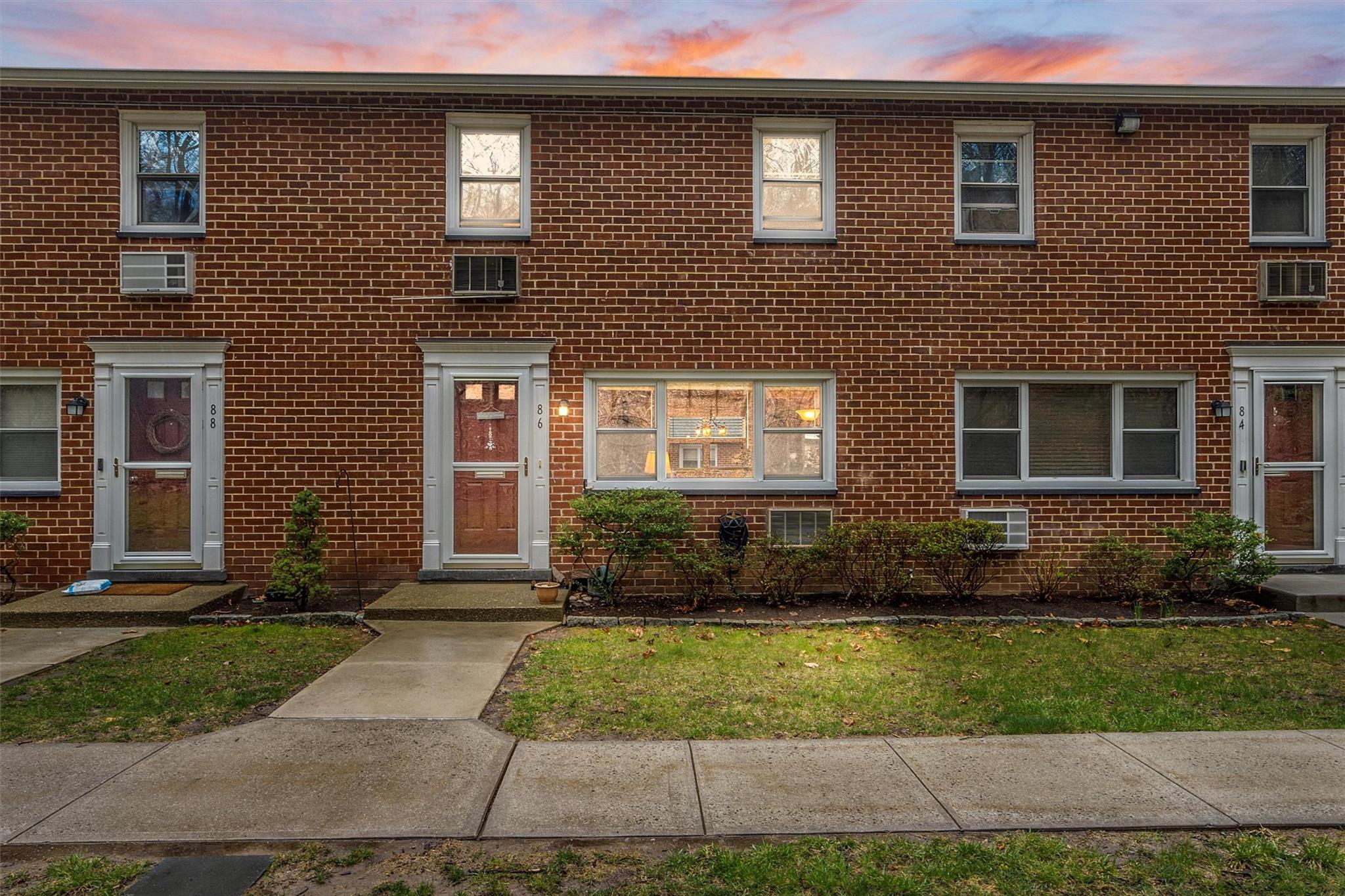 a front view of a house