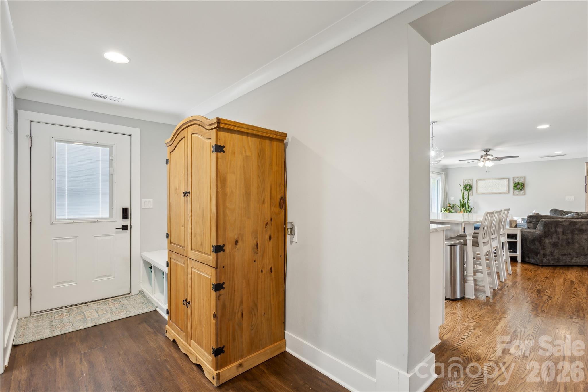 7200 Monroe Road Charlotte, NC 28212 - Photo 29 of 37 a view of a hallway with wooden floor and closet