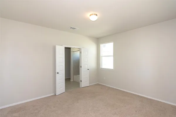 an empty room with a window