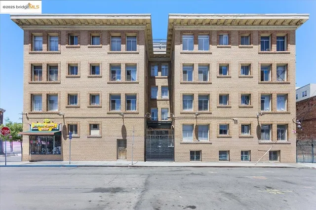 a front view of a building