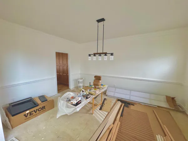 a view of a bathtub in a room