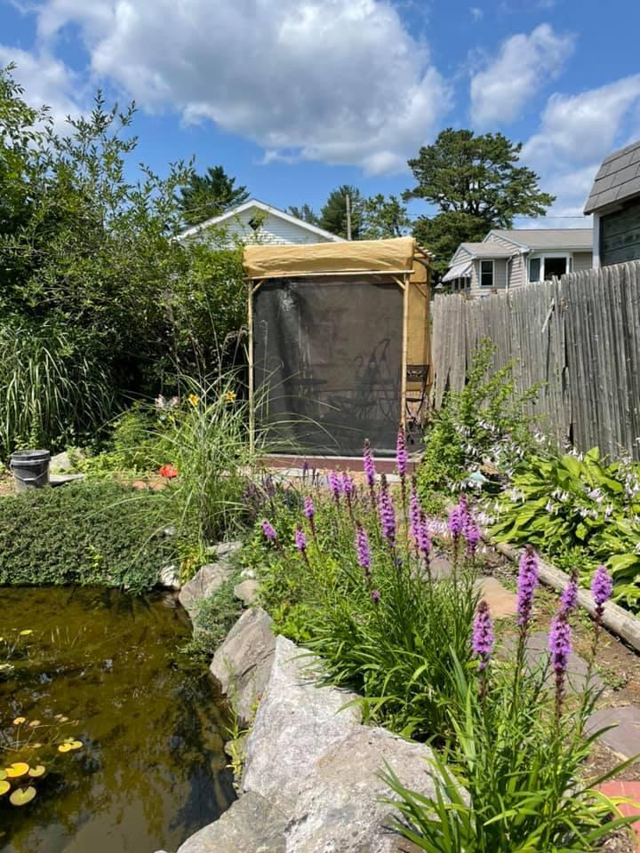 68 Alpine Road Portland, ME 04103 - Photo 67 of 86 Pergola with shade down and liatris