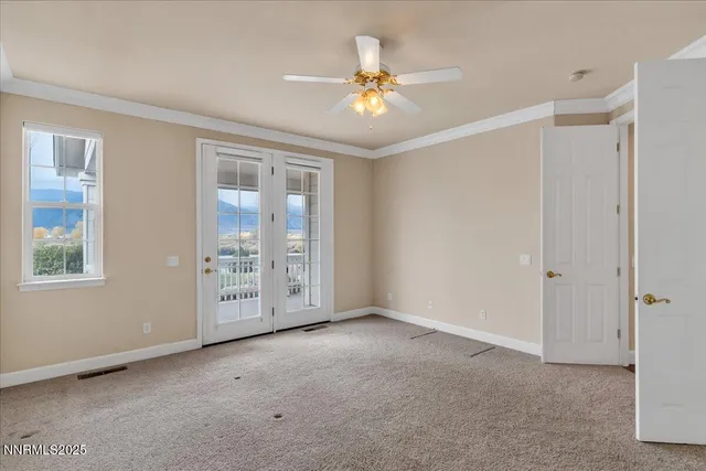 a view of an ocean and city