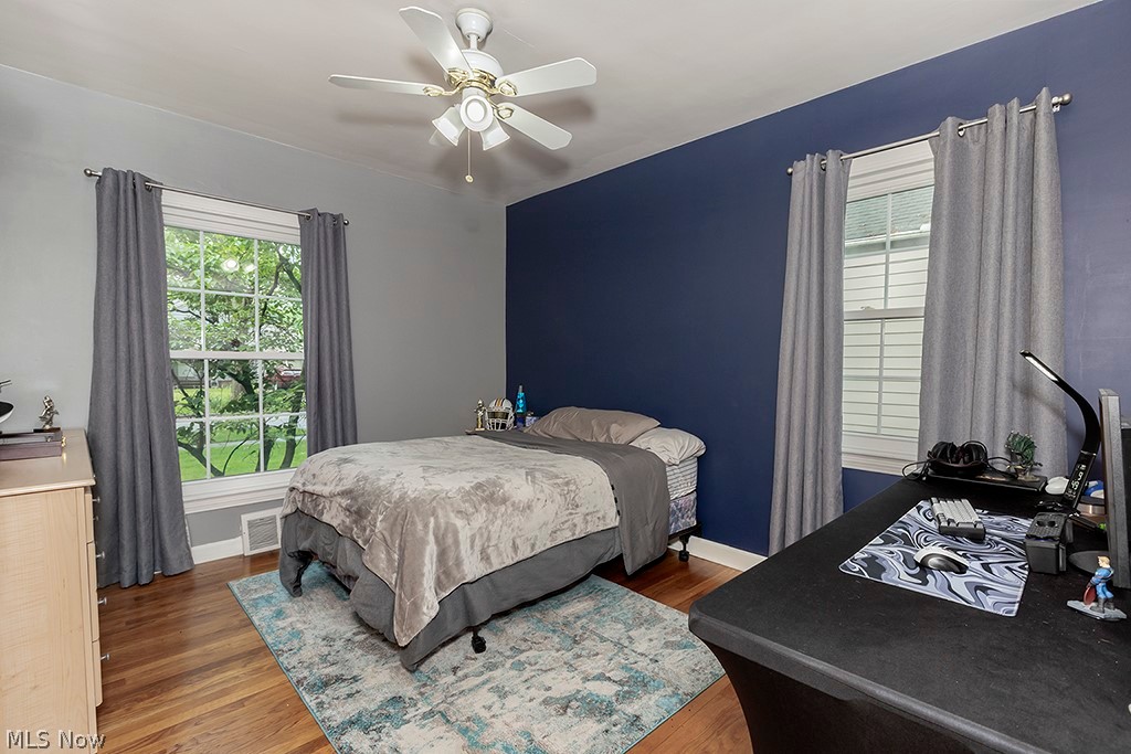 4369 West Anderson Road South Euclid, OH 44121 - Photo 16 of 41 Hardwood flooring with ceiling fan.
