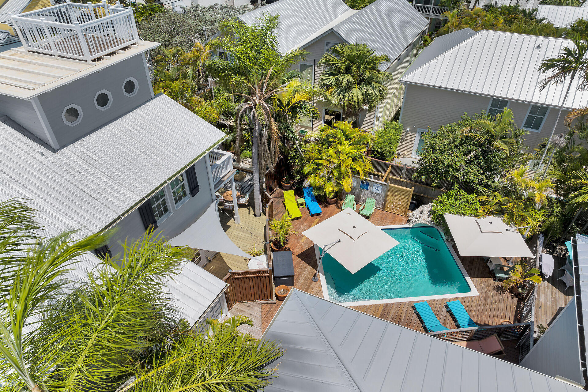 1001 United Street, Unit B Key West, FL 33040 - Photo 13 of 48 an aerial view of a house with balcony