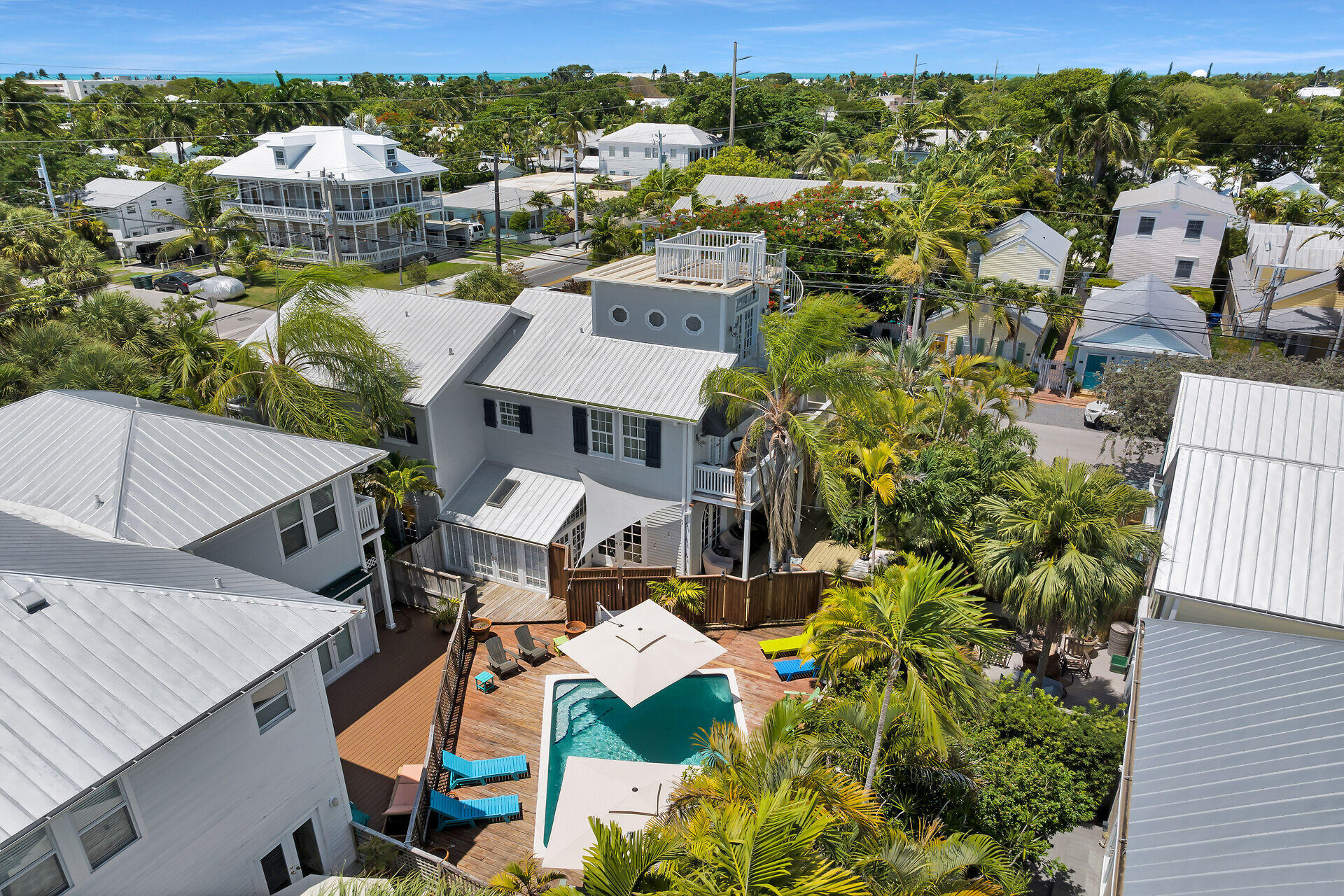 1001 United Street, Unit B Key West, FL 33040 - Photo 14 of 48 an aerial view of residential houses with outdoor space