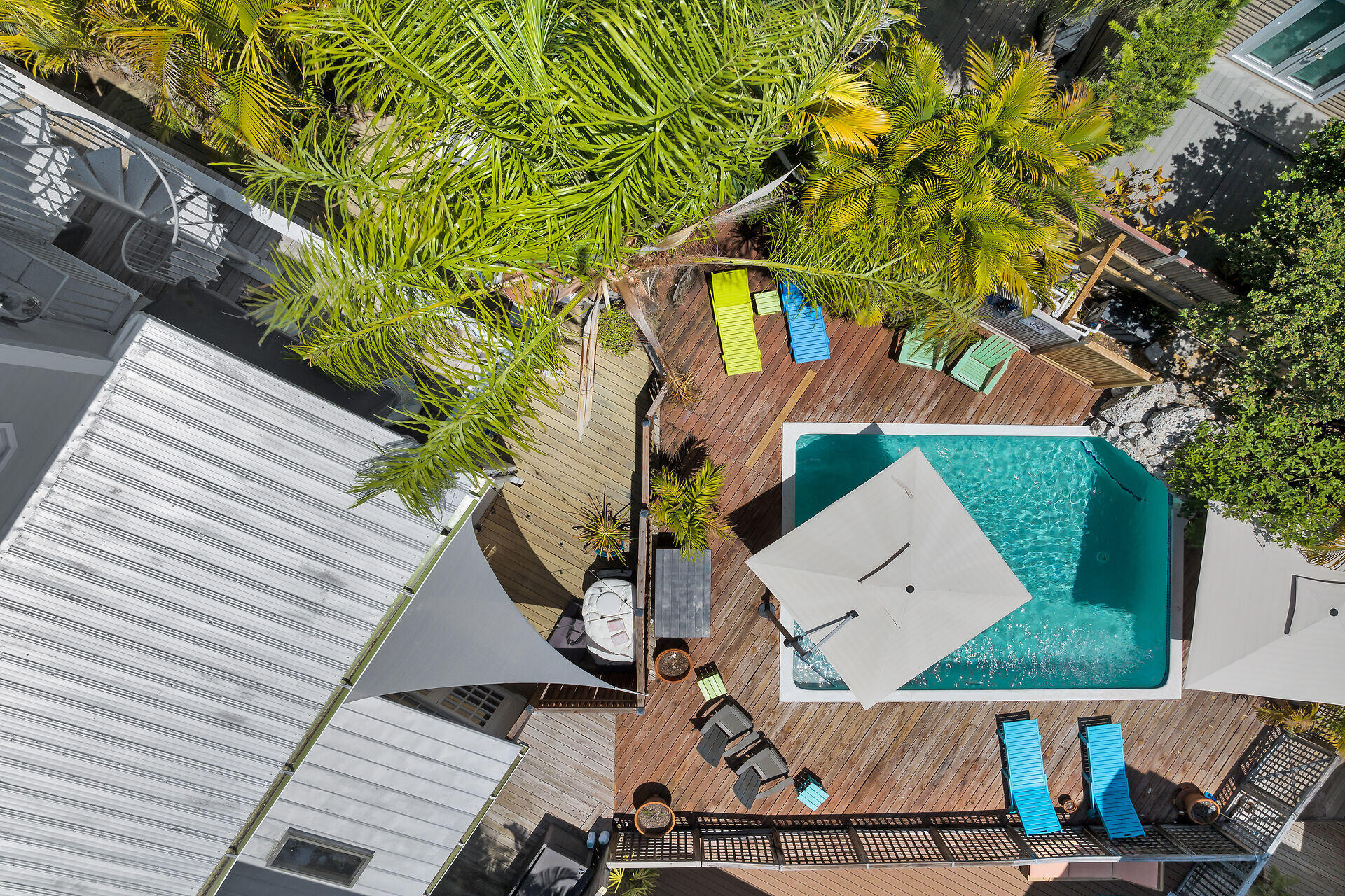 1001 United Street, Unit B Key West, FL 33040 - Photo 16 of 48 an aerial view of a house with swimming pool