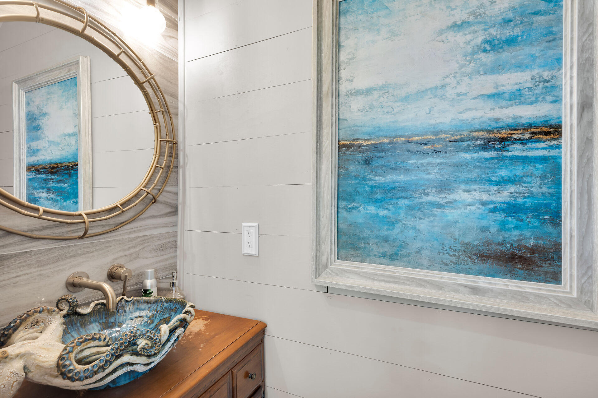 1001 United Street, Unit B Key West, FL 33040 - Photo 29 of 48 a bathroom with a sink a mirror and shower