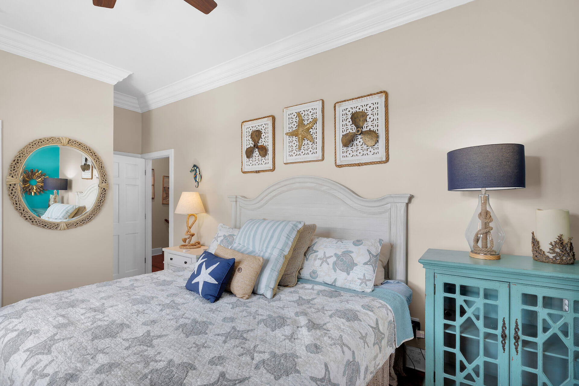 1001 United Street, Unit B Key West, FL 33040 - Photo 33 of 48 a bedroom with a bed and painting on the wall