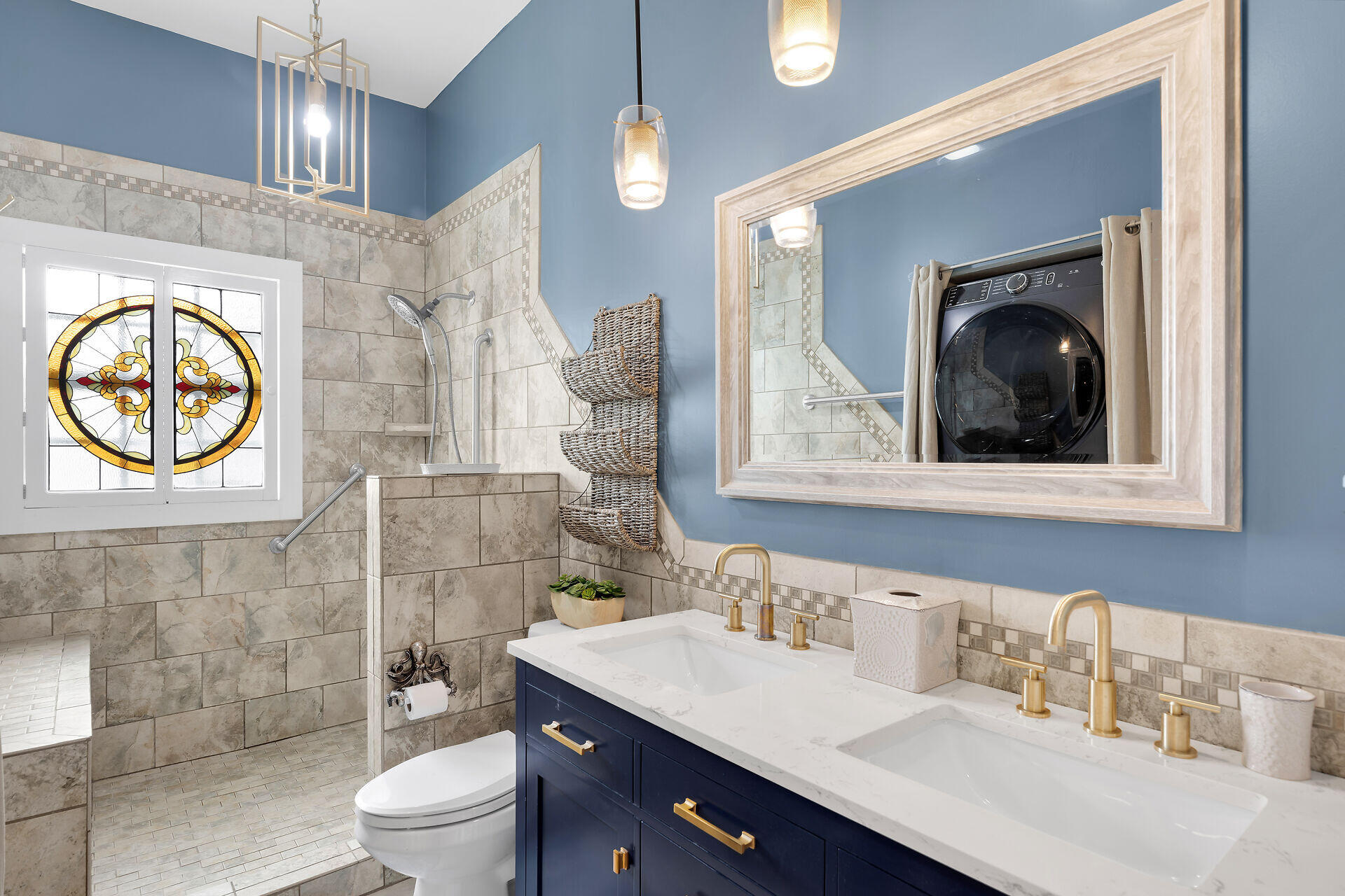 1001 United Street, Unit B Key West, FL 33040 - Photo 5 of 48 a bathroom with a sink vanity mirror and toilet