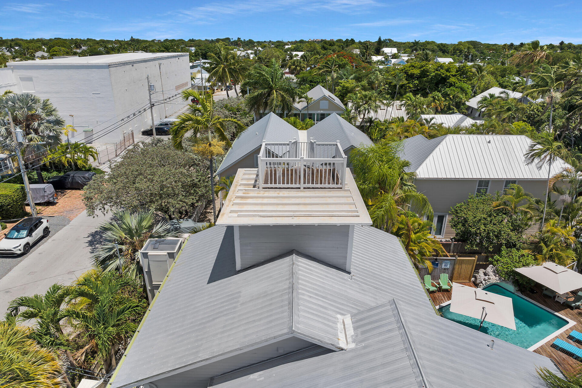 1001 United Street, Unit B Key West, FL 33040 - Photo 10 of 48 an aerial view of a house with a garden and lake view