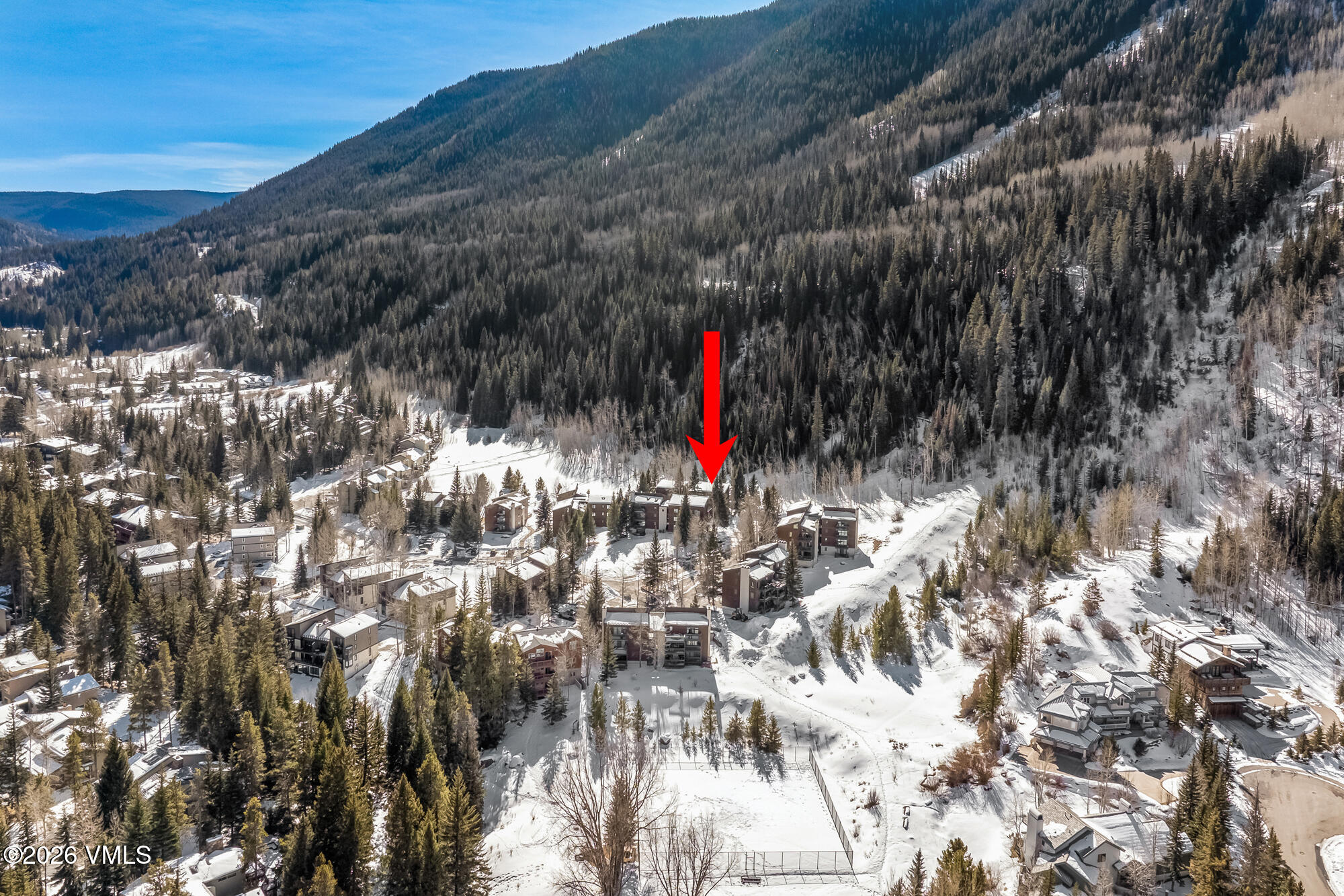 4470 Timber Falls Court, Unit 1405 Vail, CO 81657 - Photo 25 of 35 a view of street from a bunch