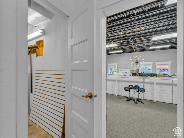 40 South Freedom Boulevard Provo, UT 84601 - Photo 73 of 111 Detailed view of carpet flooring and a chandelier