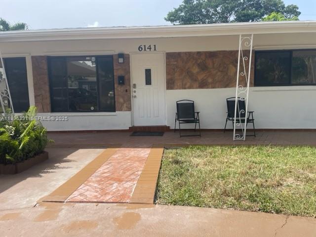 a view of front door