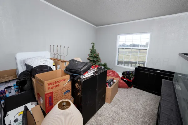 a room with furniture and cabinets