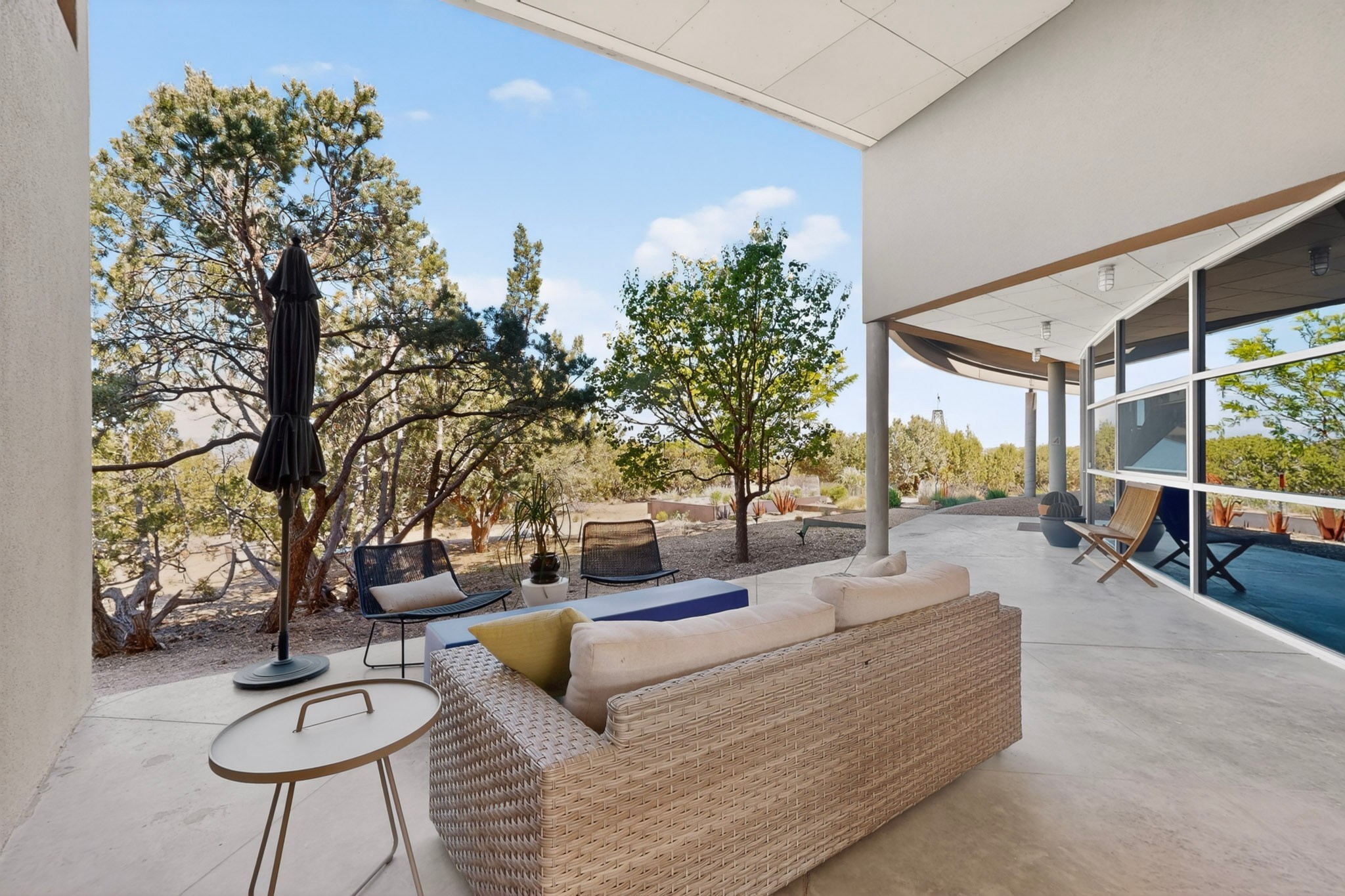 4 Vallecito Road Santa Fe, NM 87506 - Photo 38 of 65 The breezeway between the main and the casita makes for sheltered outdoor living