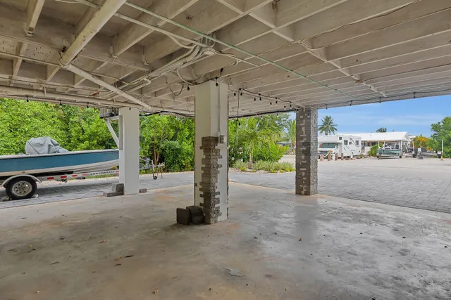 a balcony with furniture
