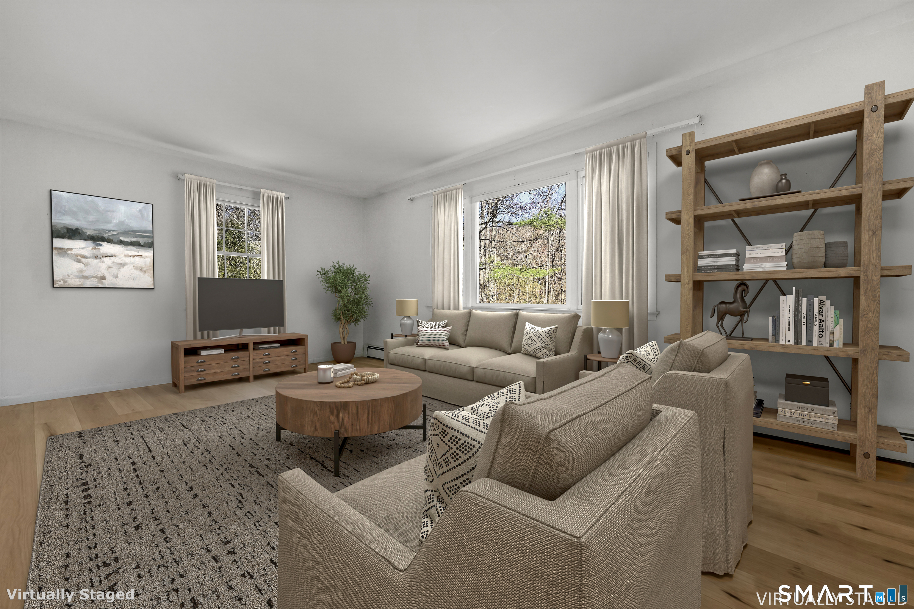 145 Wilton Road East Ridgefield, CT 06877 - Photo 12 of 37 Virtually staged living room