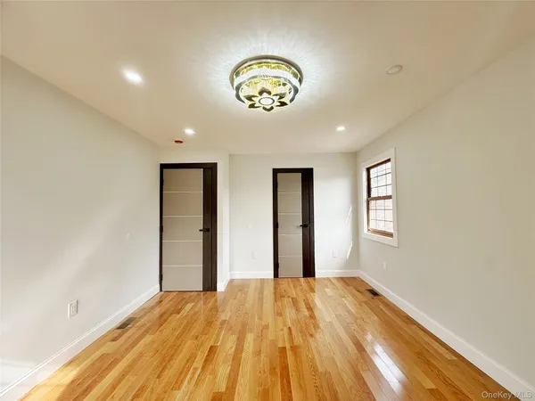 a view of a hallway with workspace