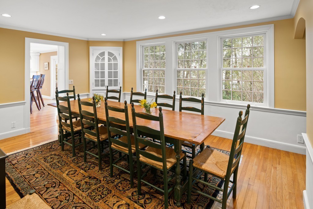 21 Fairway Road Brookline, MA 02467 - Photo 10 of 30 a view of a dining room with furniture window and wooden floor