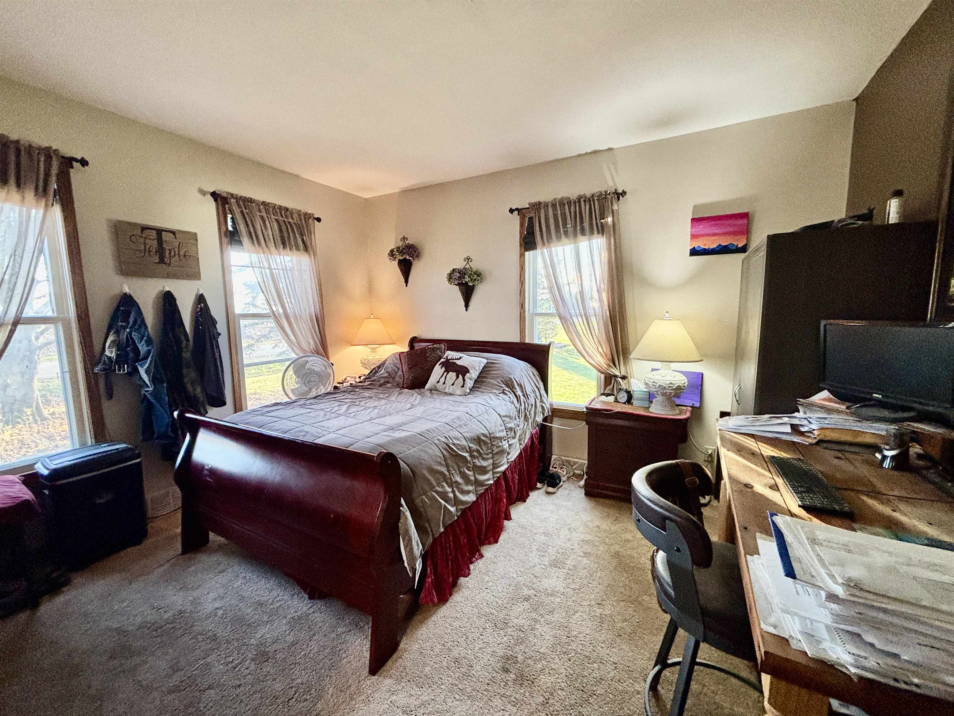 12916 Grange Hall Road Capron, IL 61012 - Photo 15 of 48 a bedroom with a bed and a desk