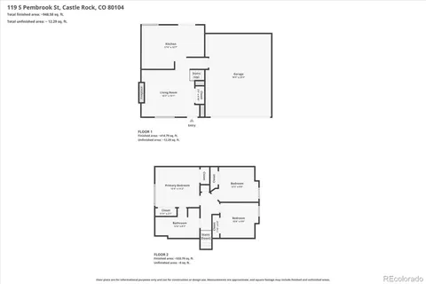 $475,000 | 119 South Pembrook Street, Castle Rock, CO 80104