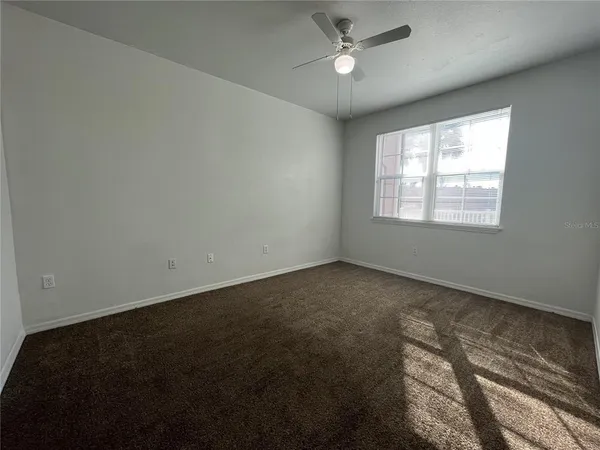 an empty room with a window