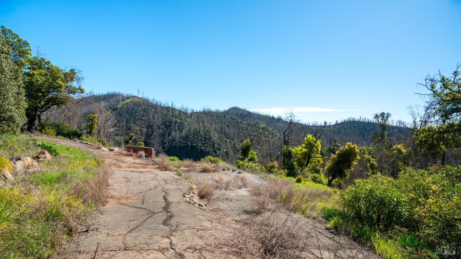 1470 Los Alamos Road Santa Rosa, CA 95409 - Photo 9 of 20 a view of a dry yard with mountains in the background